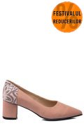 PANTOFI ROZ PIELE NATURALA INTOARSA 5S77602