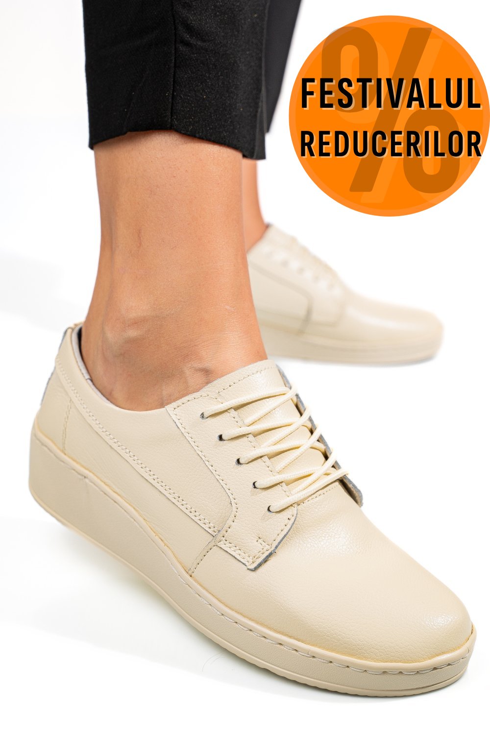 PANTOFI BEIGE PIELE NATURALA ASPP2114
