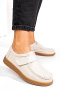 MOCASINI BEJ PIELE NATURALA PSPL305
