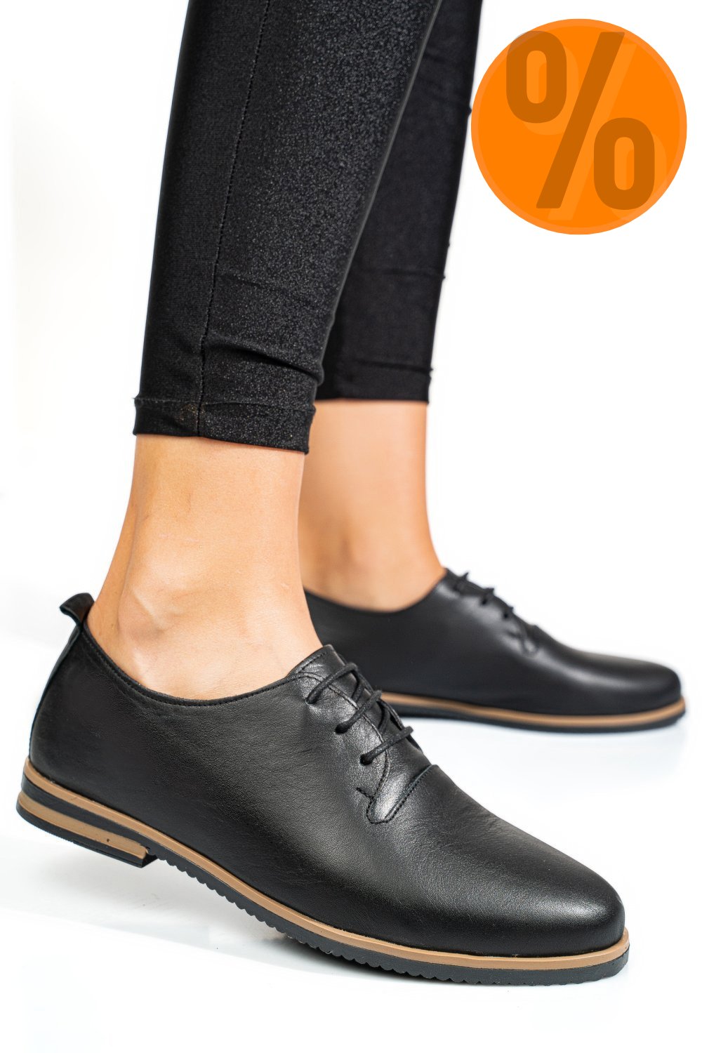 PANTOFI NEGRI PIELE NATURALA APCK102