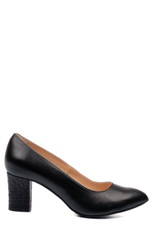 Pantofi dama guban piele naturala negri toc snk 4s77292