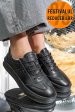 Pantofi sport negri piele naturala fsp005016