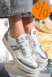 Pantofi sport alb argintiu piele naturala fsp005016