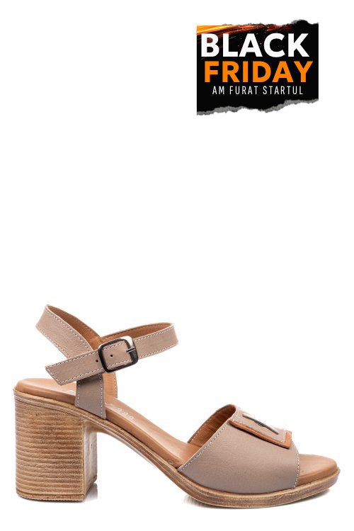 Sandale bej piele naturala 0s7756