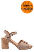 SANDALE BEJ PIELE NATURALA 0S7756