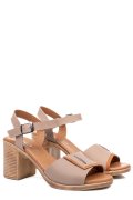 SANDALE BEJ PIELE NATURALA 0S7756