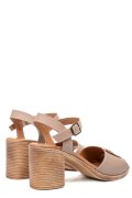 SANDALE BEJ PIELE NATURALA 0S7756