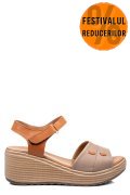 SANDALE MARO BEJ PIELE NATURALA 1S7757