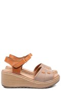 SANDALE MARO BEJ PIELE NATURALA 1S7757