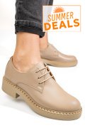 PANTOFI BEJ PIELE NATURALA 3S7709NEV