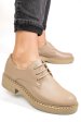 Pantofi bej piele naturala 3s7709nev