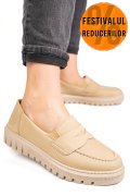 MOCASINI BEJ PIELE NATURALA 2KK1041901