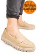 Mocasini bej piele naturala 2kk1041901