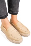 MOCASINI BEJ PIELE NATURALA 2KK1041901
