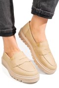 MOCASINI BEJ PIELE NATURALA 2KK1041901