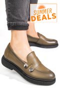 MOCASINI DAMA PIELE NATURALA VERZI 4S7710