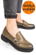 MOCASINI DAMA PIELE NATURALA VERZI 4S7710