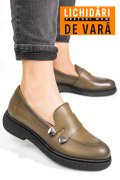 MOCASINI DAMA PIELE NATURALA VERZI 4S7710