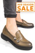 MOCASINI DAMA PIELE NATURALA VERZI 4S7710