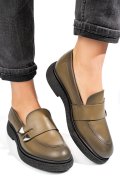 MOCASINI DAMA PIELE NATURALA VERZI 4S7710