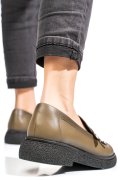 MOCASINI DAMA PIELE NATURALA VERZI 4S7710