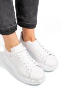 PANTOFI SPORT ALBI PIELE NATURALA 4S77421
