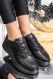 Pantofi sport black piele naturala f001-727