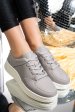 Pantofi sport grey piele naturala f001-727