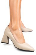 PANTOFI BEJ PIELE NATURALA 5S77725