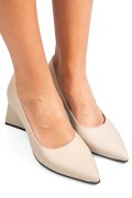 PANTOFI BEJ PIELE NATURALA 5S77725