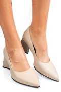 PANTOFI BEJ PIELE NATURALA 5S77725