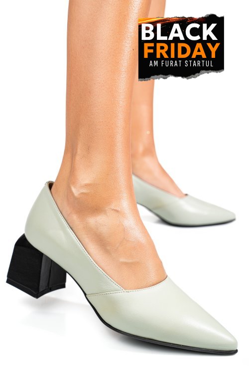 Pantofi turcoaz piele naturala 5s77460