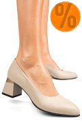 PANTOFI BEJ PIELE NATURALA 5S77025