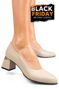 PANTOFI BEJ PIELE NATURALA 5S77025
