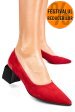 Pantofi rosii piele naturala intoarsa 5s77461