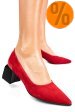 Pantofi rosii piele naturala intoarsa 5s77461