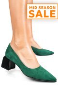 PANTOFI VERZI PIELE NATURALA INTOARSA 5S77462