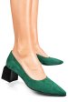 Pantofi verzi piele naturala intoarsa 5s77462