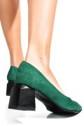PANTOFI VERZI PIELE NATURALA INTOARSA 5S77462
