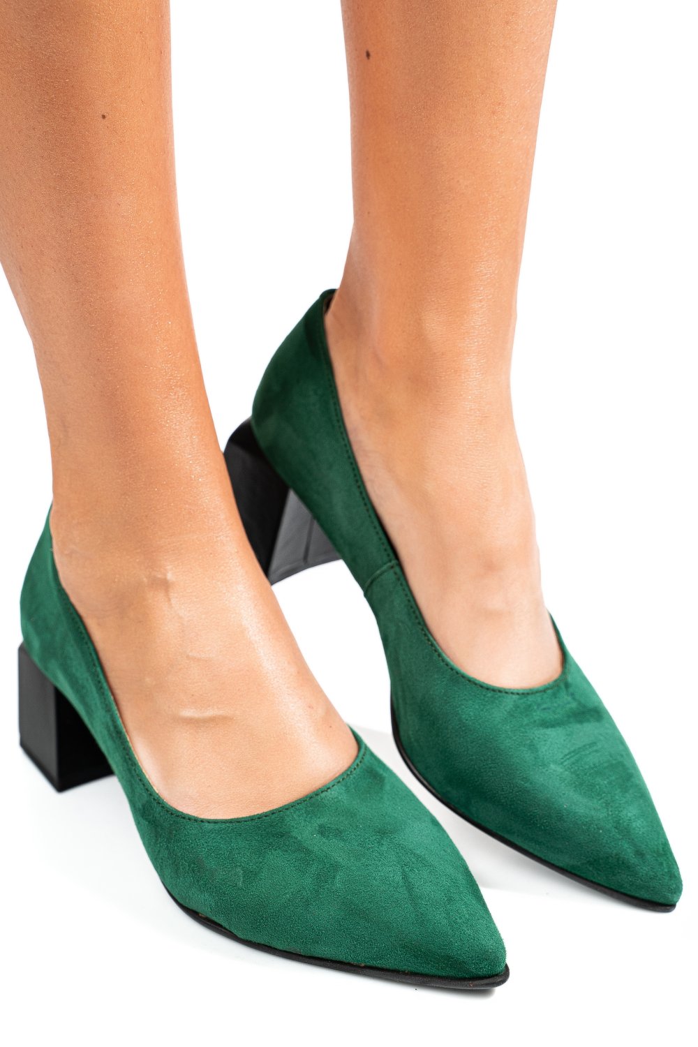 PANTOFI VERZI PIELE NATURALA INTOARSA 5S77462