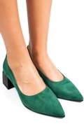 PANTOFI VERZI PIELE NATURALA INTOARSA 5S77462