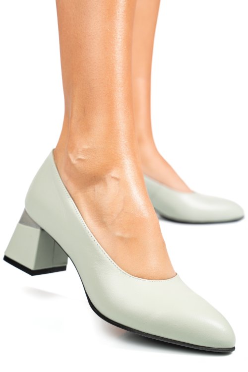 Pantofi turcoaz piele naturala 5s77025