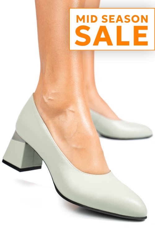 Pantofi turcoaz piele naturala 5s77025