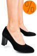 Pantofi negri piele naturala intoarsa 1s77607