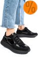 Pantofi sport negri piele naturala lacuita 4s7754