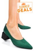 PANTOFI VERZI PIELE NATURALA INTOARSA 5S77461