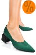 Pantofi verzi piele naturala intoarsa 5s77461