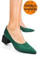 Pantofi verzi piele naturala intoarsa 5s77461
