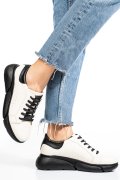 PANTOFI SPORT BEJ TALPA NEAGRA PIELE NATURALA 3S77011B