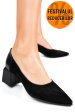 Pantofi negri piele naturala intoarsa 5s77461